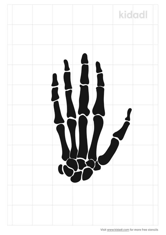 Hand Skeleton Stencils