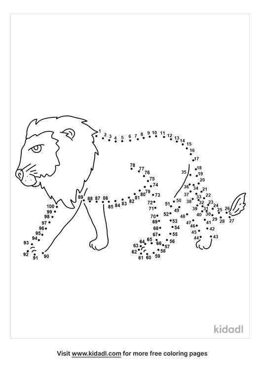 Free African Animal Hard 1 100 Dot To Dot Printables For Kids Kidadl