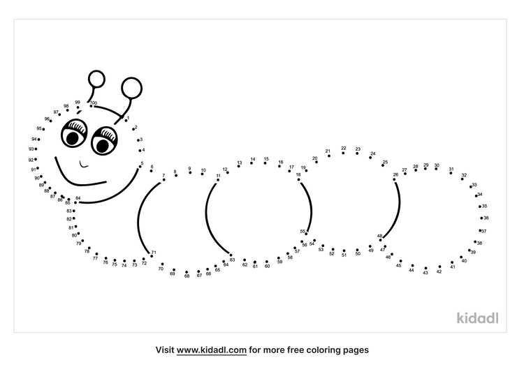 Free Ant Medium 1 50 Dot To Dot Printables For Kids Kidadl