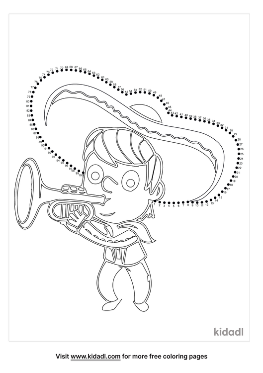 Free Cinco De Mayo Hard 1 100 Dot To Dot Printables For Kids Kidadl