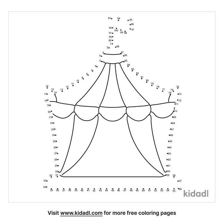 Free Circus Hard 1 100 Dot To Dot Printables For Kids Kidadl