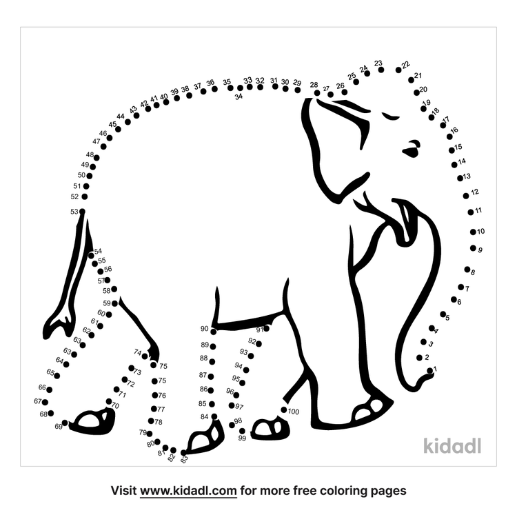 Free Cute Animal Hard 1 100 Dot To Dot Printables For Kids Kidadl