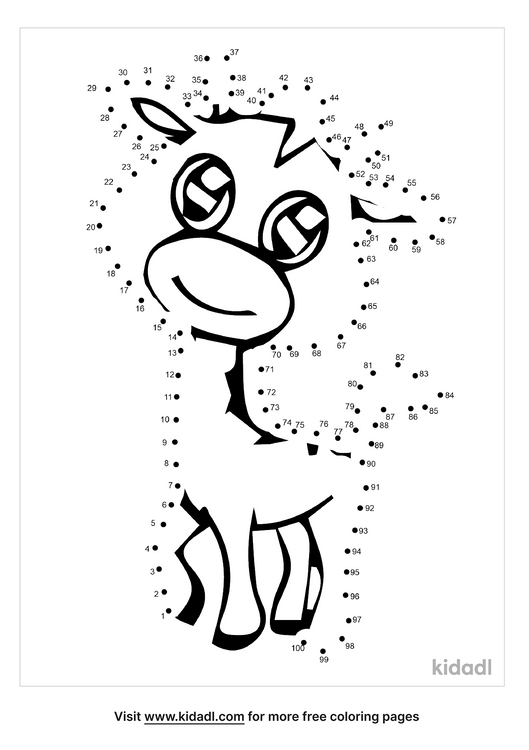 Free Cute Baby Animal Hard 1 100 Dot To Dot Printables For Kids Kidadl