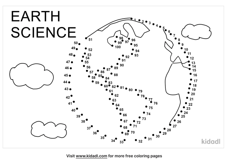 Free Earth Science Hard 1-100 Dot to Dot Printables For Kids | Kidadl