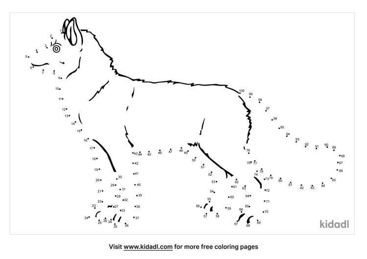 Free Dog Easy 1 10 Dot To Dot Printables For Kids Kidadl