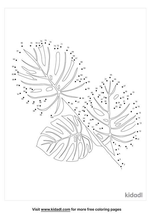 Free Leaf Hard 1 100 Dot To Dot Printables For Kids Kidadl