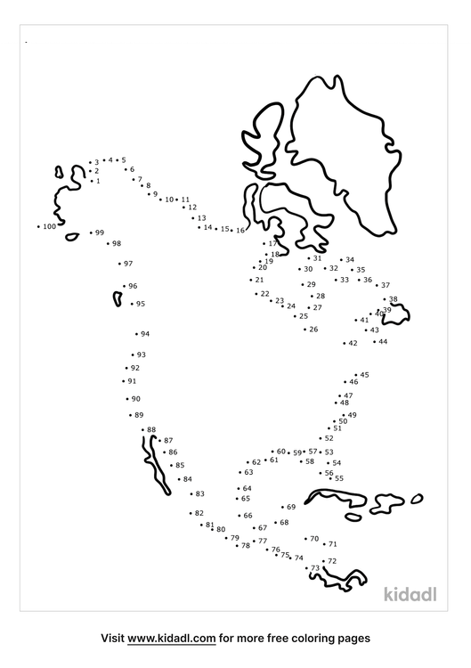 Free North America Hard 1 100 Dot To Dot Printables For Kids Kidadl