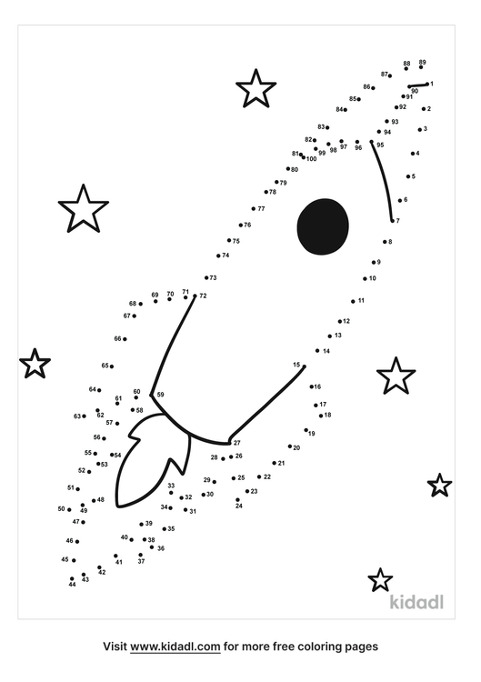 Free Outer Space Hard 1-100 Dot to Dot Printables For Kids | Kidadl