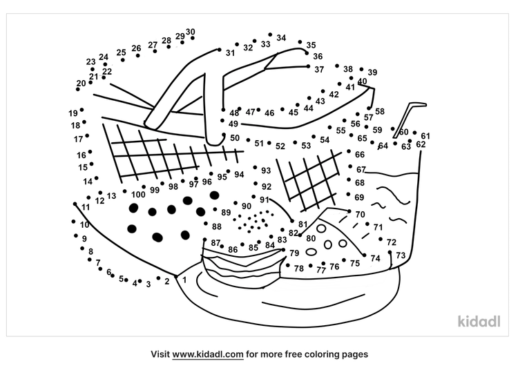 Free Picnic Hard 1 100 Dot To Dot Printables For Kids Kidadl