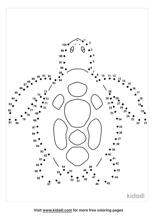 free sea turtle hard 1 100 dot to dot printables for kids kidadl