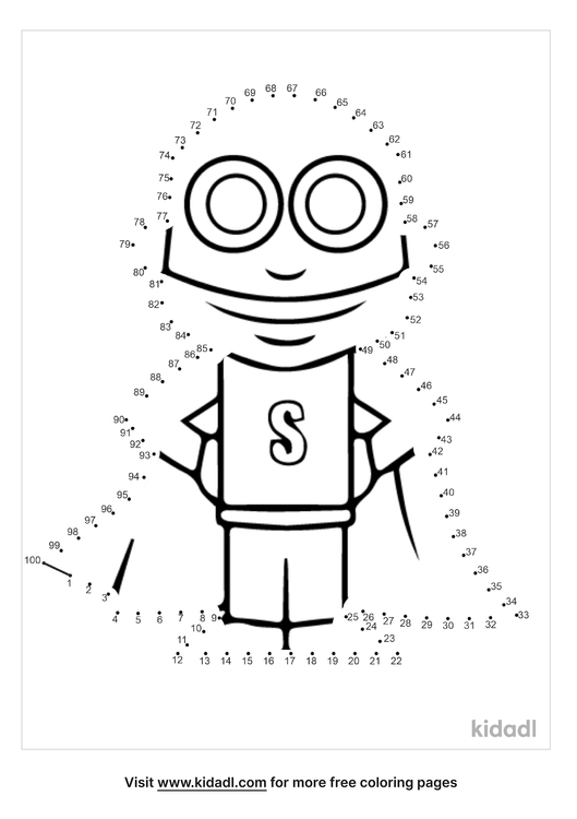 Free Cartoons Dot To Dot Printables Letters Numbers Kidadl