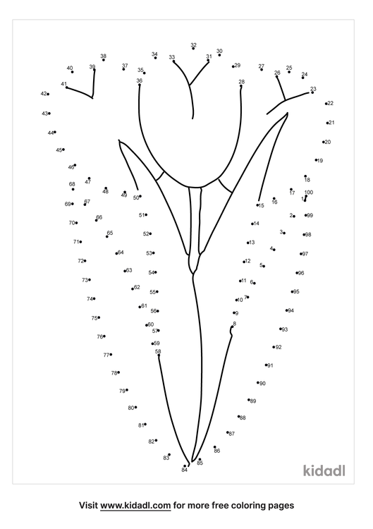 Free Tulip Hard 1 100 Dot To Dot Printables For Kids Kidadl