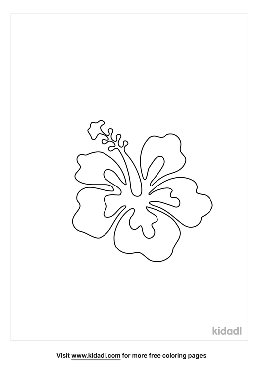 Hawaiian Flower Coloring Pages Free Flowers Coloring Pages Kidadl