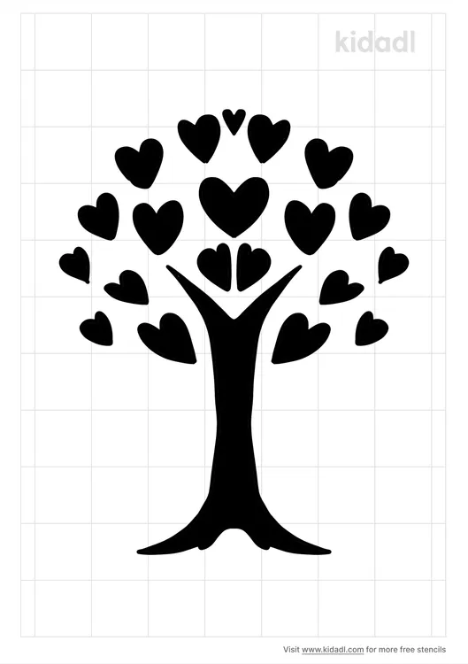 Heart Tree Stencils