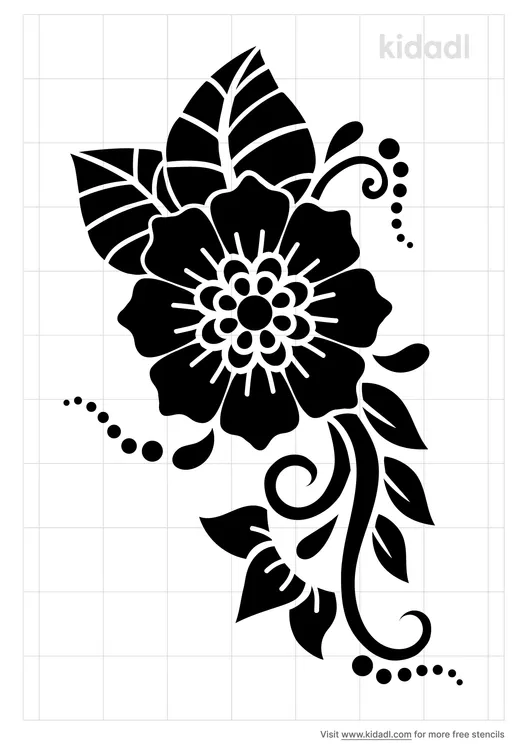 Henna Flower Stencils