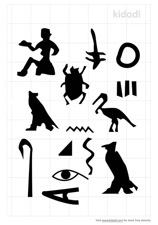 Hieroglyphic Stencils
