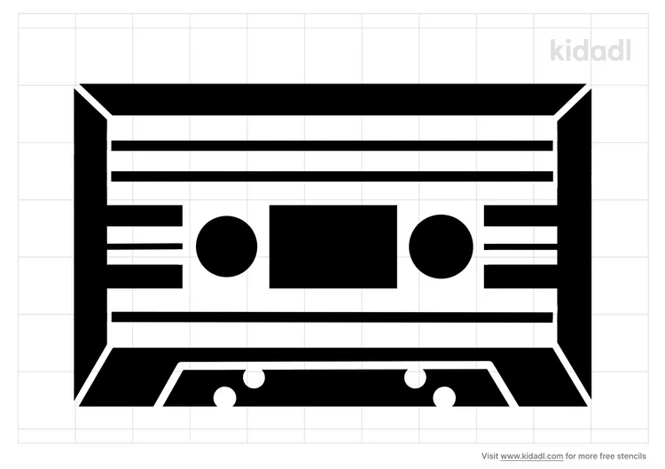 Hip Hop Cassette Tape Stencils