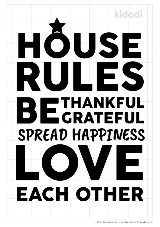 House Rules Stencils