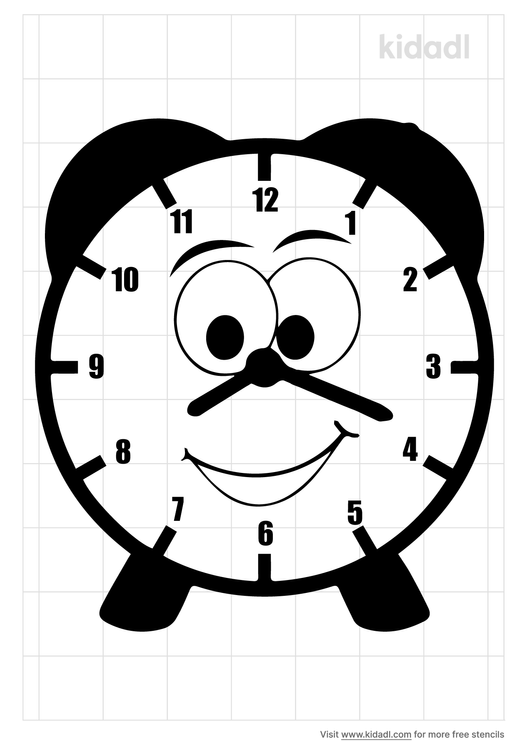 Kids' Clock Stencils Free Printable At Home Stencils Kidadl and At