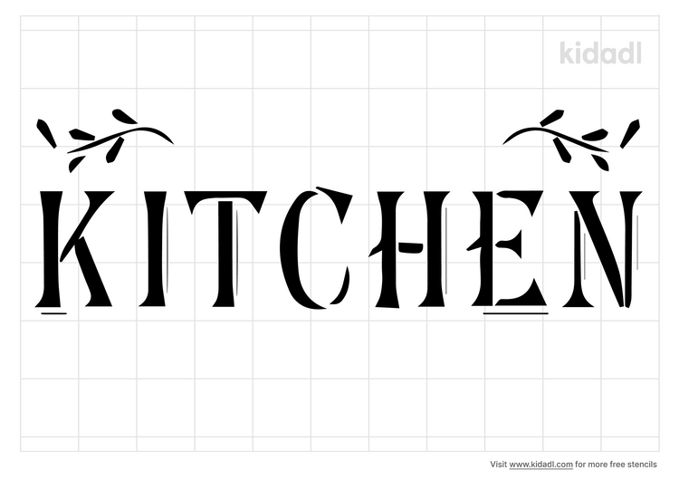 Kitchen Stencils | Free Printable Words & Quotes Stencils | Kidadl and