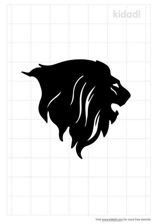 lion-side-profile-stencil