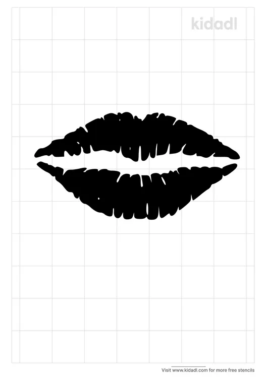 Lips Kiss Stencils