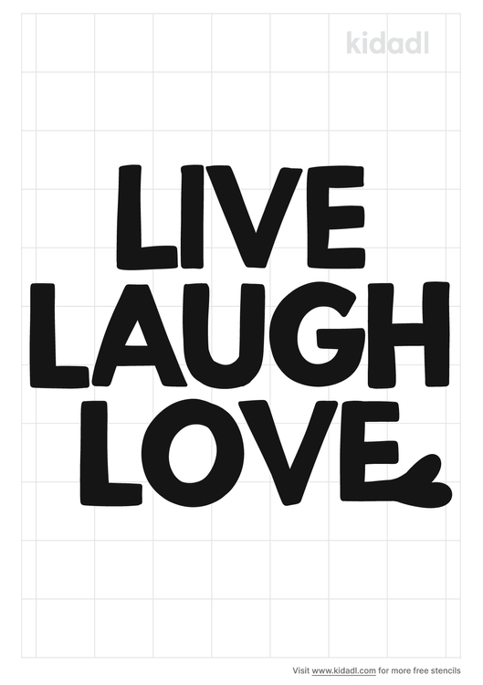 Spruch Text live laugh love 739 Airbrush Schablone 