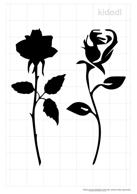 Long Stem Rose Stencils