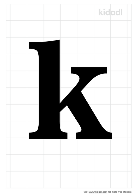 Lowercase K Stencils | Free Printable Letters Stencils | Kidadl and ...