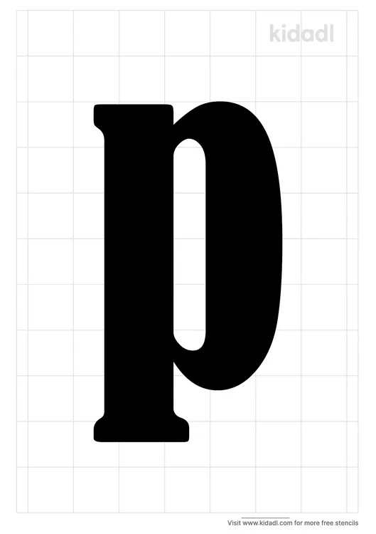 lowercase-p-stencil