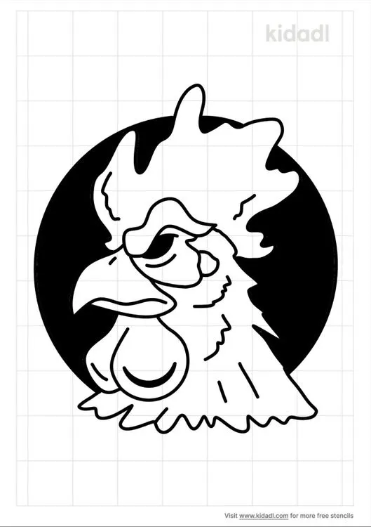 Mean Rooster Stencils