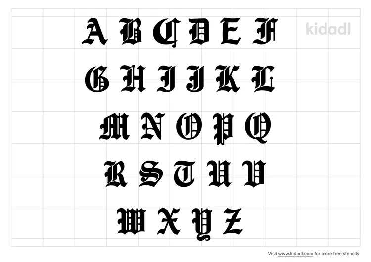Medieval Alphabet Stencils