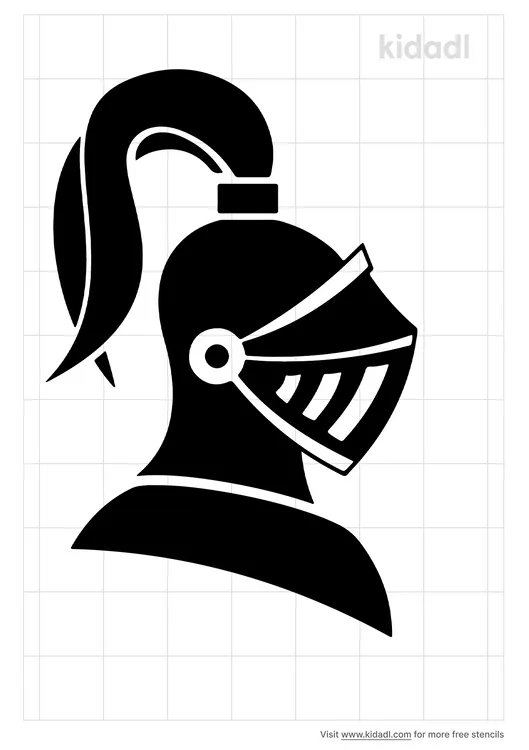 Medieval Knight Helment Stencils
