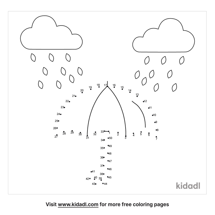 free rainy day easy 1 20 dot to dot printables for kids kidadl