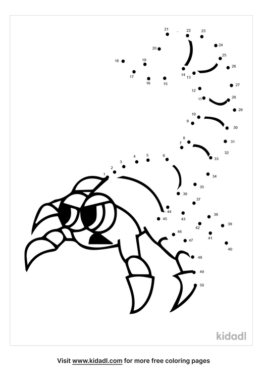 Free Scorpion Undefined Null Dot To Dot Printables For Kids Kidadl