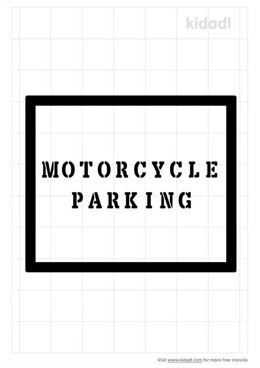 Motorcycle Parking Stencils