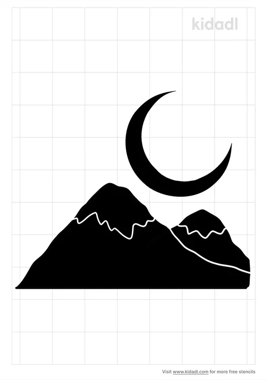mountain-moon-stencil