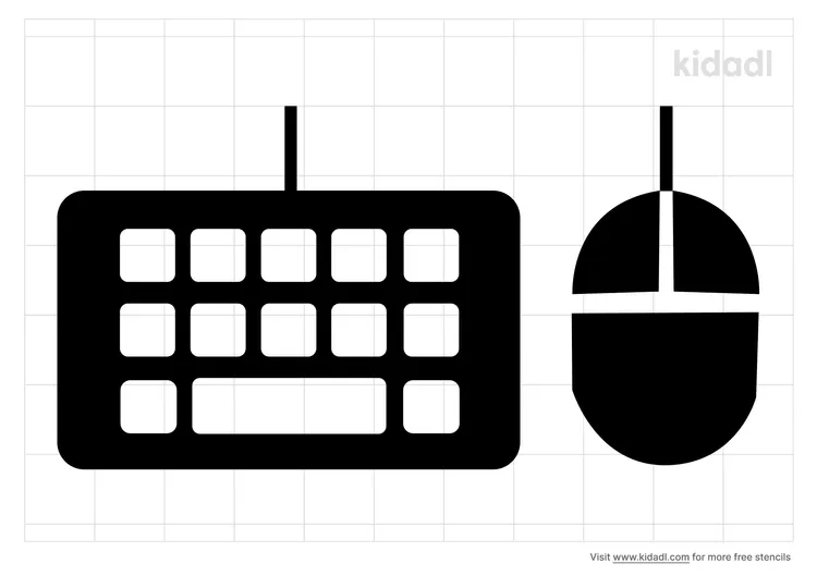 Mouse And Keyboard Stencils