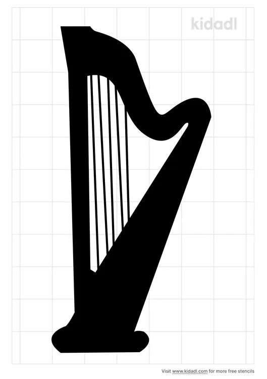 Music Harp Stencils