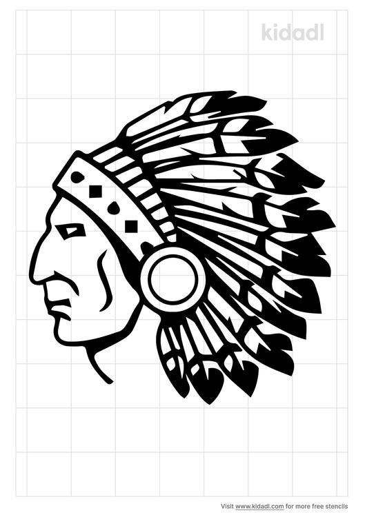 native american headdress stencils free printable world