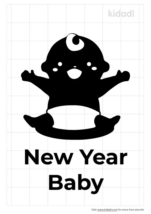 New Years Baby Stencils