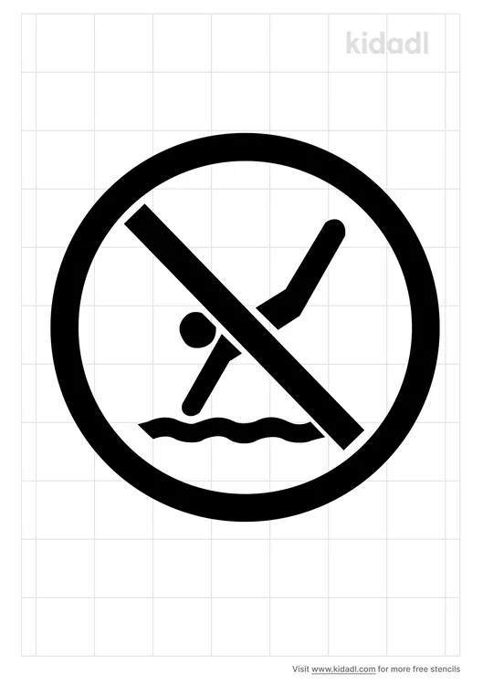 no-diving-symbol-stencil