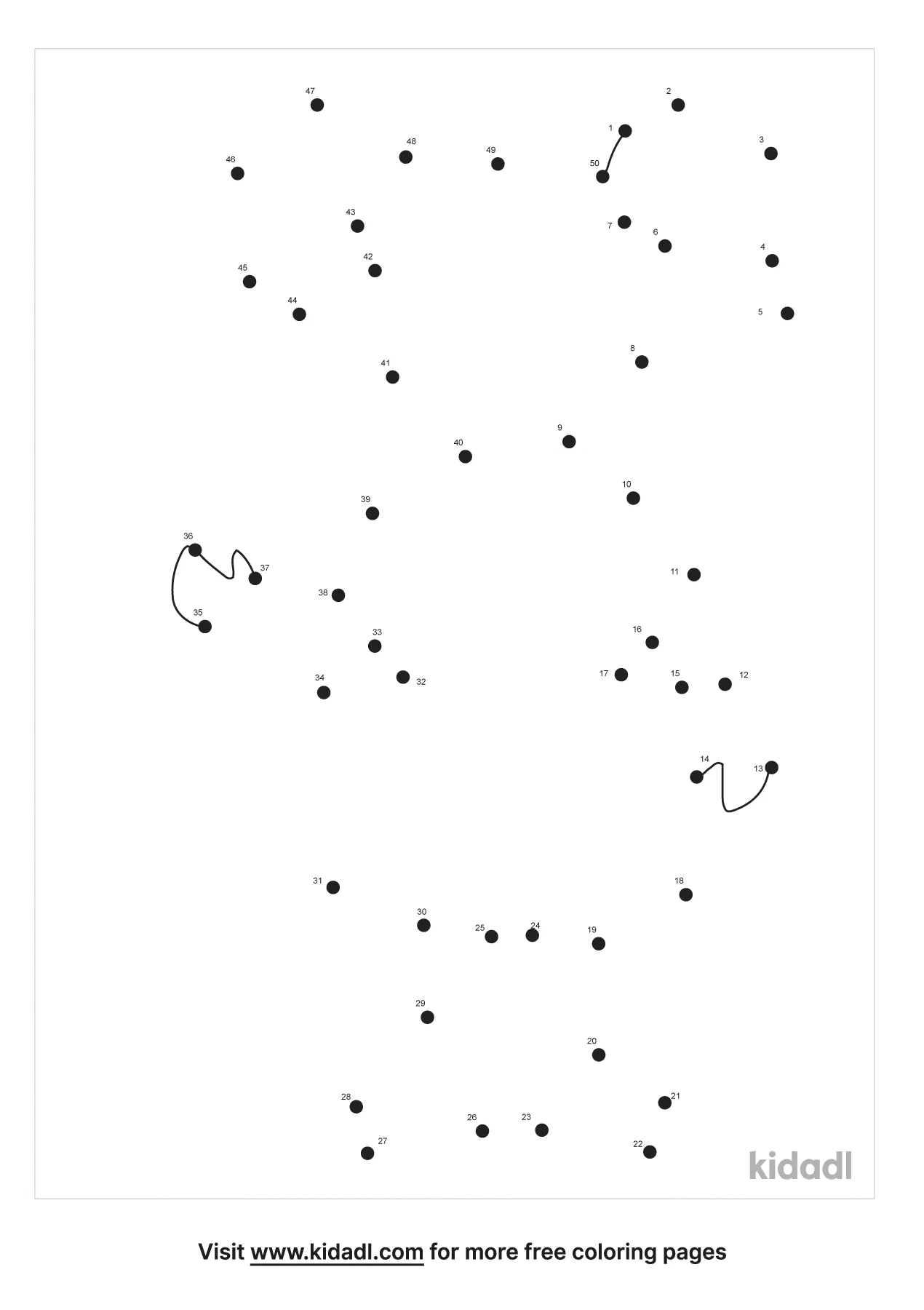 Free Teddy Bear Medium 1 50 Dot To Dot Printables For Kids Kidadl