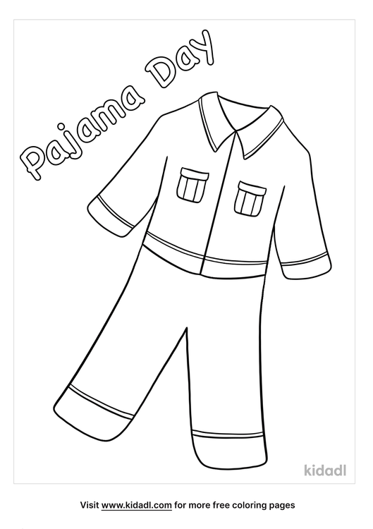 Pajama Day Coloring Page Free Fashionandbeauty Coloring Page Kidadl