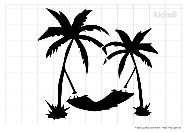 Palm Tree Hammock Stencils