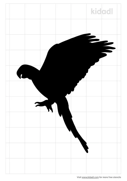 Parrot Flying Stencils