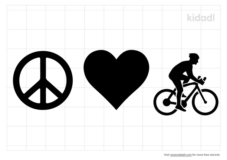 Peace Love Bikes Stencils
