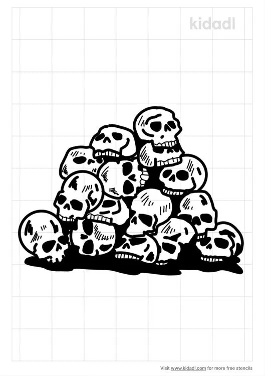 Pile Of Skulls Stencils
