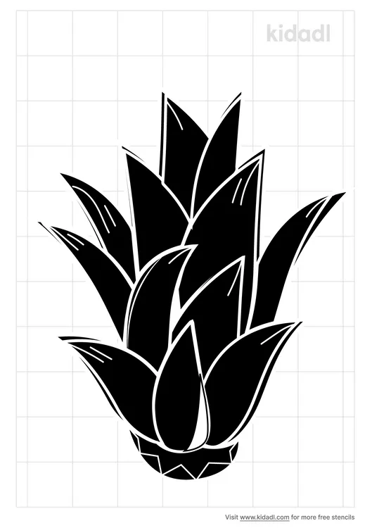 Pineapple Leaves Stencils
