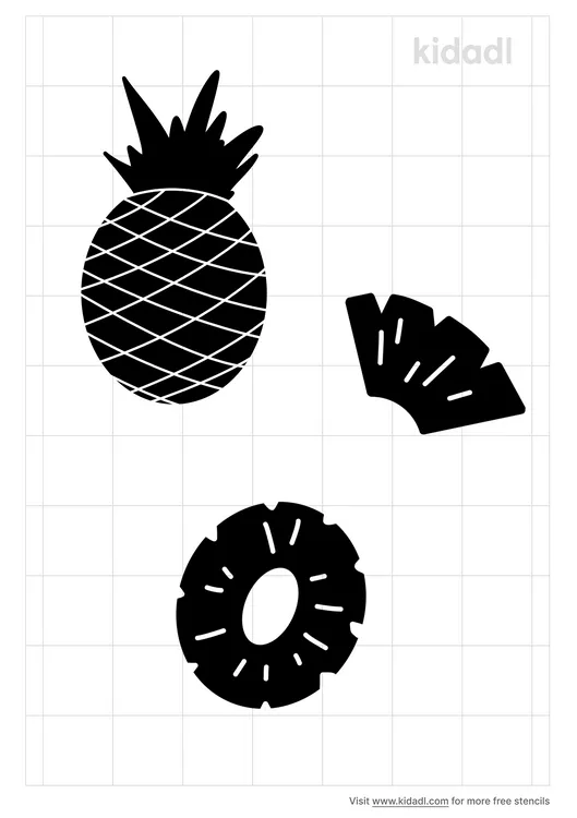 Pineapple Slice Stencils